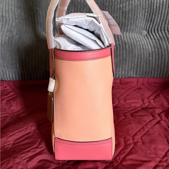 Coach Two-Tone Pink and Peach Tote - Picture 5 of 6
